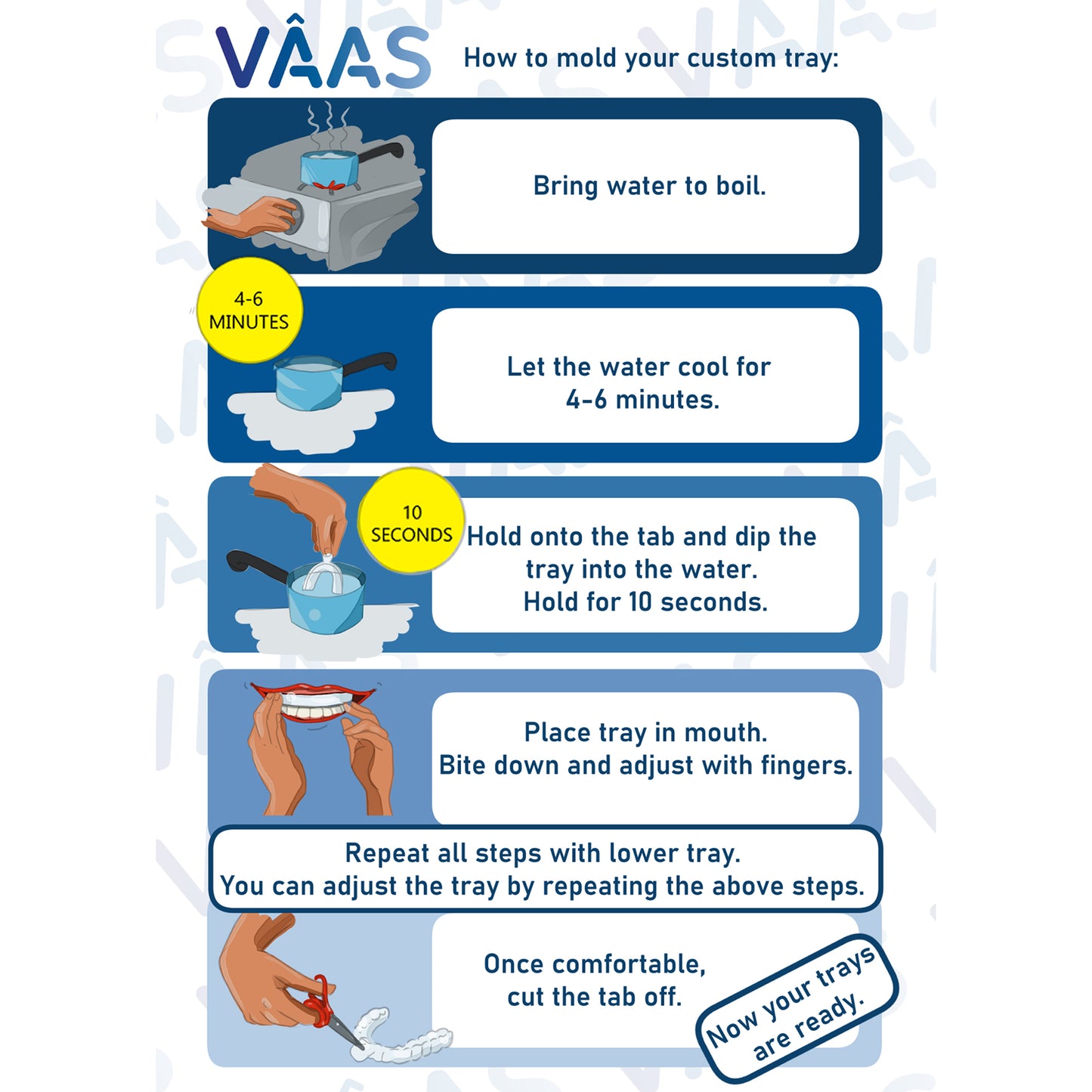 VAAS Moldable Teeth Whitening Trays (Trays Only)